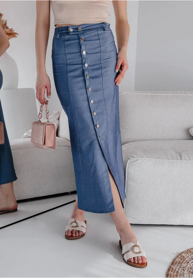 Długa spódnica z guzikami Angelica 5