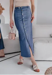 Długa spódnica z guzikami Angelica 5