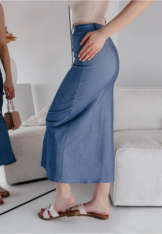 Długa spódnica z guzikami Angelica 3