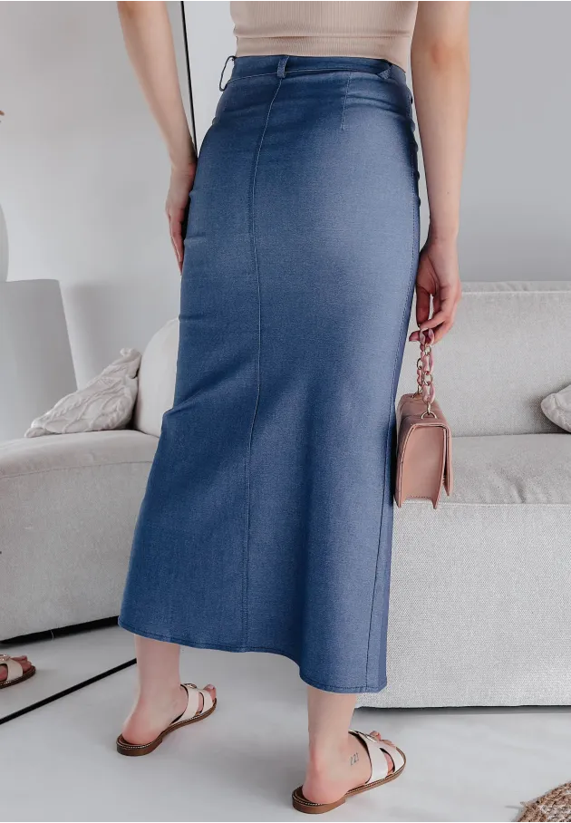 Długa spódnica z guzikami Angelica 4