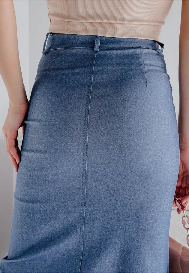 Długa spódnica z guzikami Angelica 7