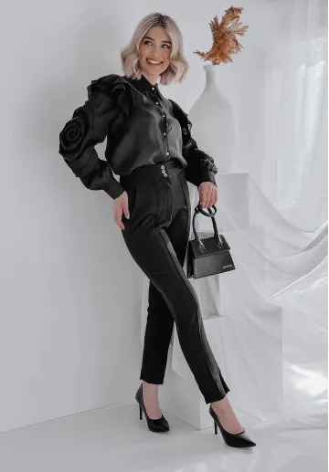 Eleganckie spodnie Visity czarne 1