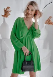 Sukienka z długim rękawem Milani zielona 4