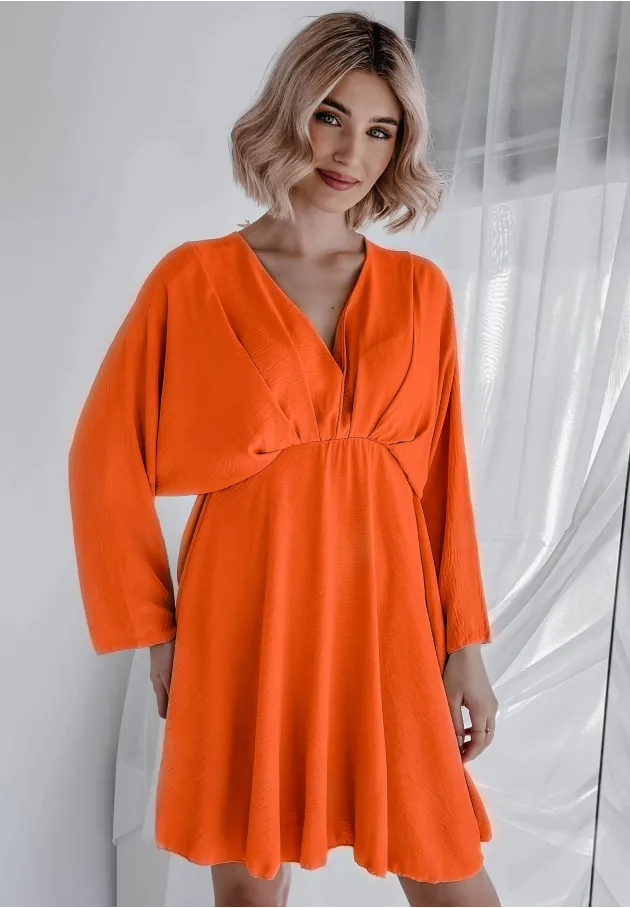 Sukienka z długim rękawem Milani pomarańczowa 4