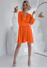 Sukienka z długim rękawem Milani pomarańczowa 5