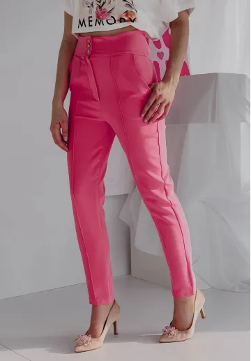 Eleganckie spodnie Visity różowe 1