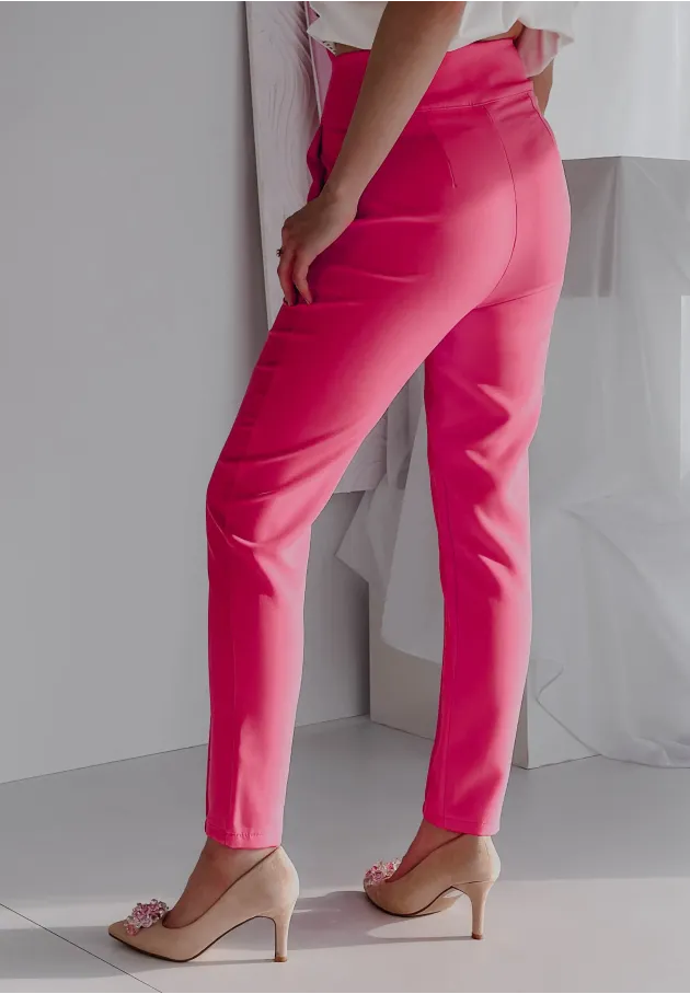 Eleganckie spodnie Visity różowe 7