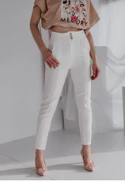 Eleganckie spodnie Visity białe
