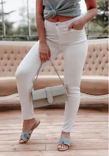 Jeansowe spodnie skinny Lucy białe 2