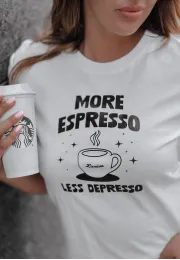 Biały t-shirt z nadrukiem Espresso 3