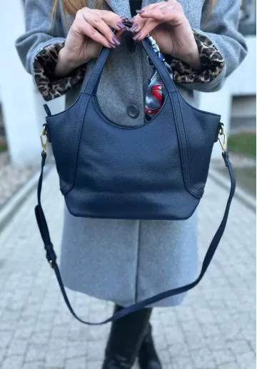 Torebka kuferek  Estelle granatowa 5