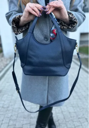 Torebka kuferek  Estelle granatowa 6