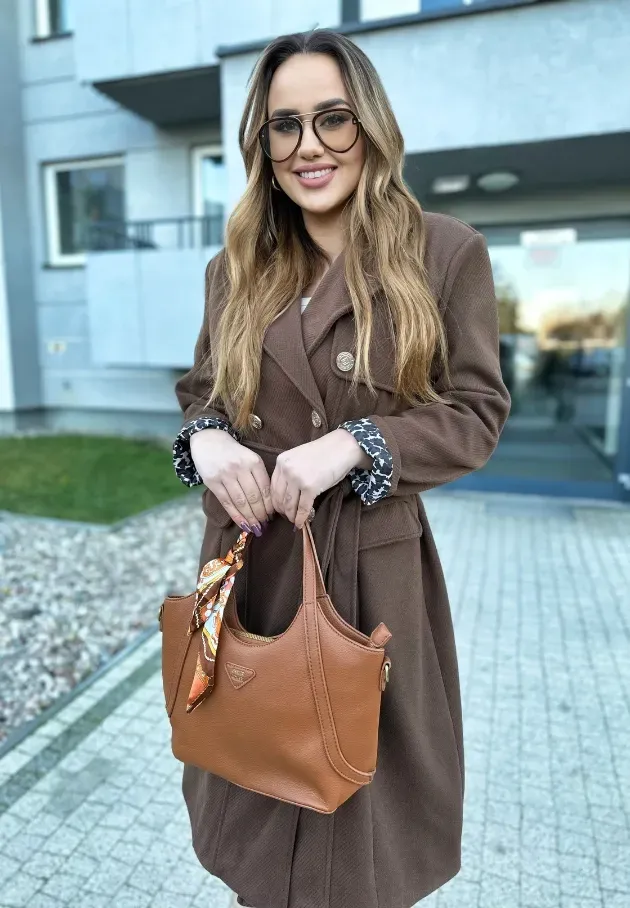 Torebka kuferek Estelle camel 1