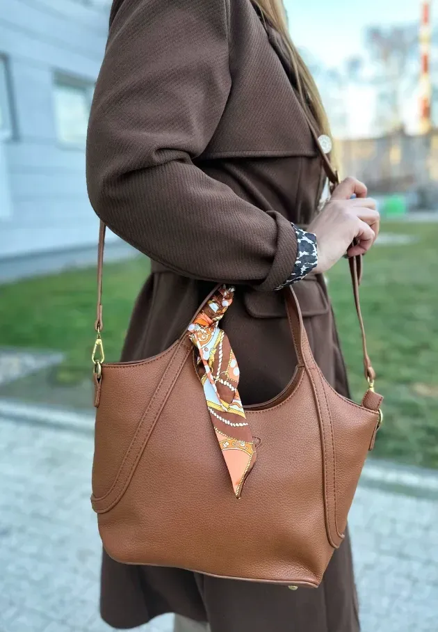 Torebka kuferek Estelle camel 5