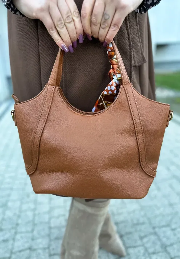 Torebka kuferek Estelle camel 6