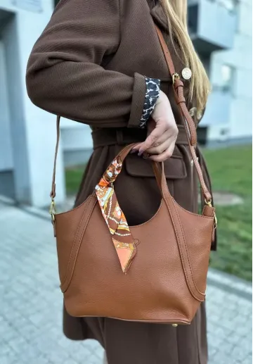 Torebka kuferek Estelle camel 7