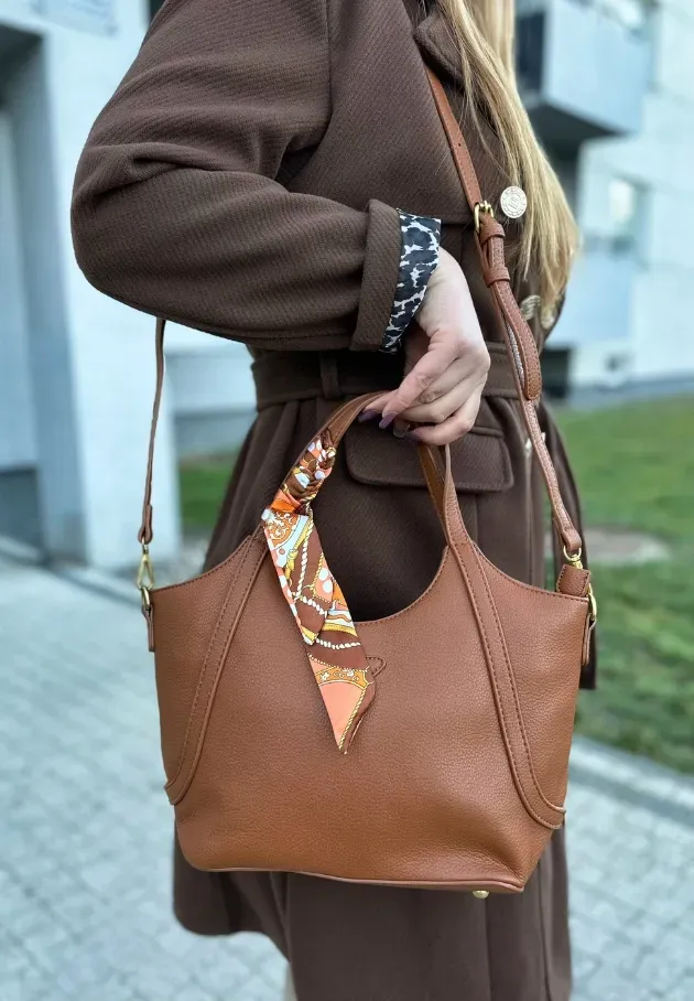 Torebka kuferek Estelle camel 7