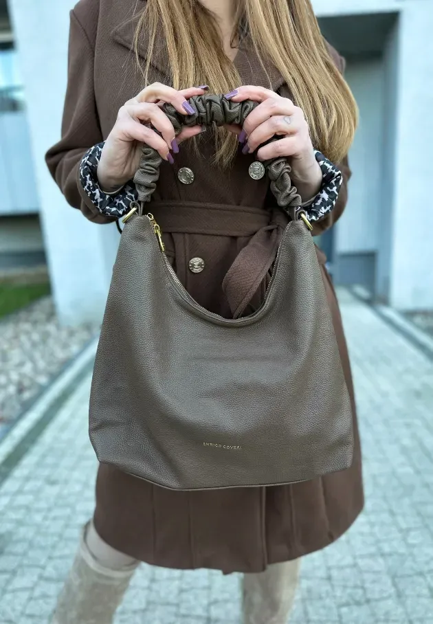 Torebka shopperka Erica brązowa 5