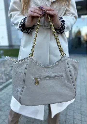 Torebka shopperka Belinda beżowa 4