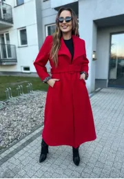 Długi płaszcz Alison czerwony 1