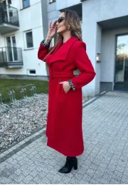 Długi płaszcz Alison czerwony 3