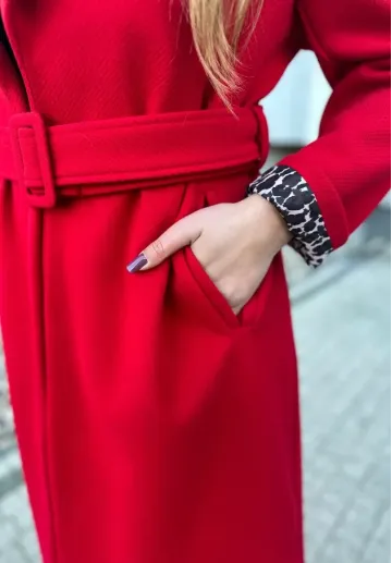 Długi płaszcz Alison czerwony 4