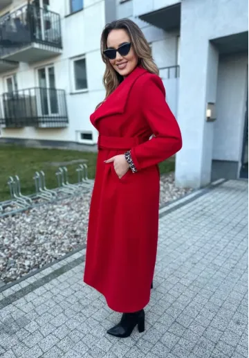 Długi płaszcz Alison czerwony 7
