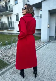Długi płaszcz Alison czerwony 2