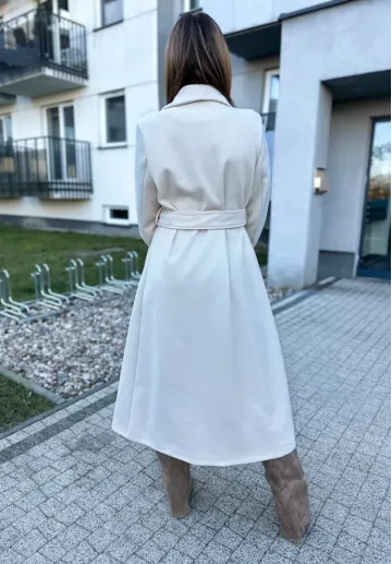 Długi płaszcz Alison ecru 3