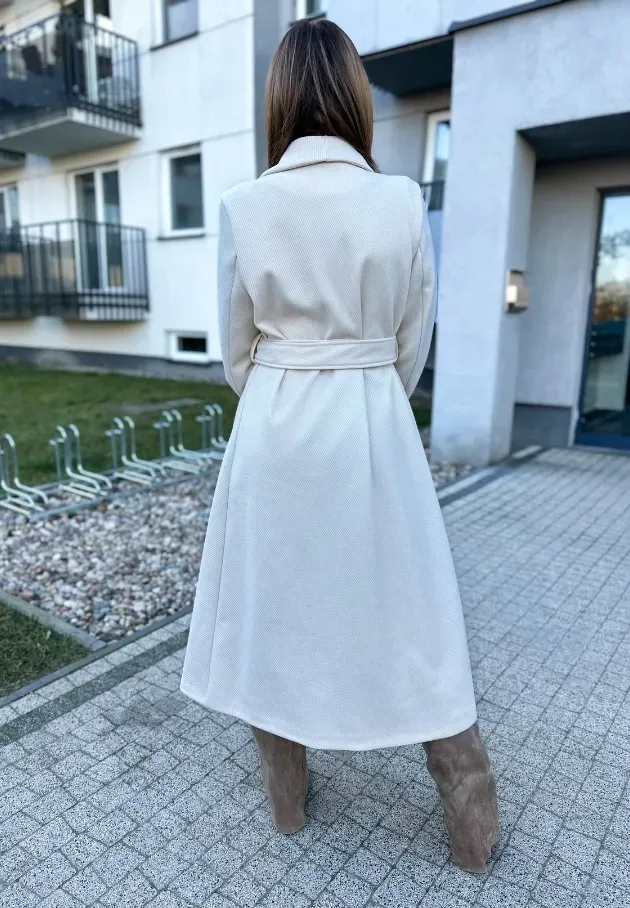 Długi płaszcz Alison ecru 3