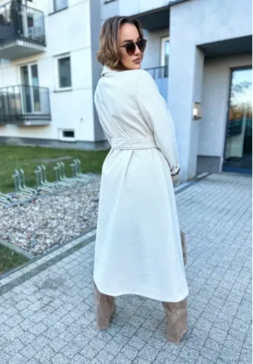 Długi płaszcz Alison ecru 6
