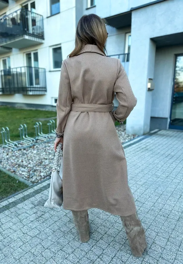 Długi płaszcz Alison beżowy 3