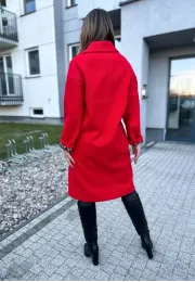 Płaszcz oversize Clementina czerwony 4