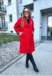 Płaszcz oversize Clementina czerwony 7
