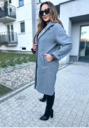 Płaszcz oversize Clementina szary 2