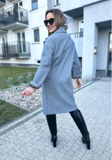 Płaszcz oversize Clementina szary 3