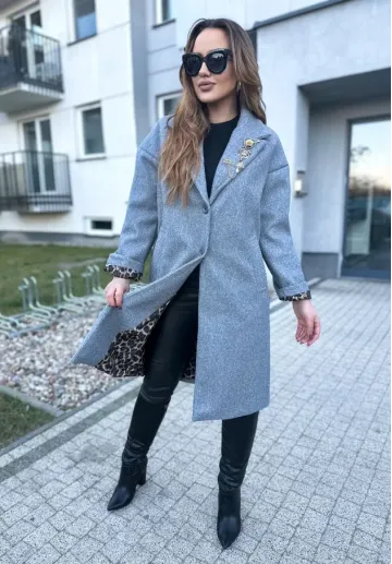 Płaszcz oversize Clementina szary 5