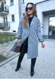 Płaszcz oversize Clementina szary 5