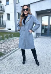 Płaszcz oversize Clementina szary