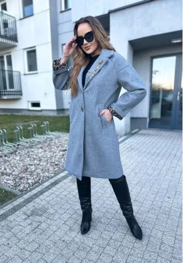 Płaszcz oversize Clementina szary 7