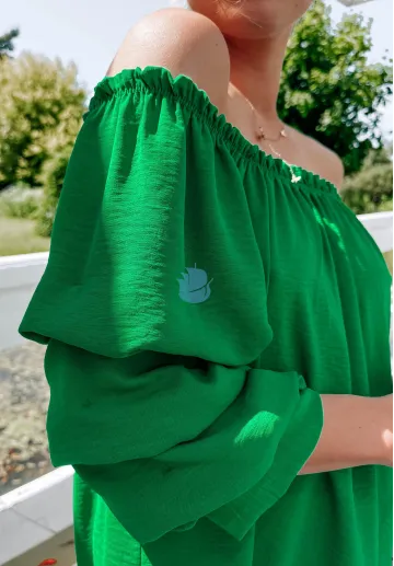 Bluzka z falbankami Melanie zielona 2