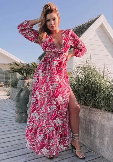 Sukienka maxi Sabrina różowa