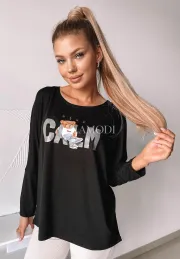 Bluzka oversize Teddy Calm czarna 1