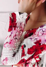 Sukienka-kombinezon Romanello biało-czerwona 4