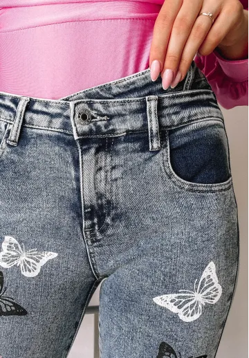 Spodnie jeansowe w motylki Butterfly 4