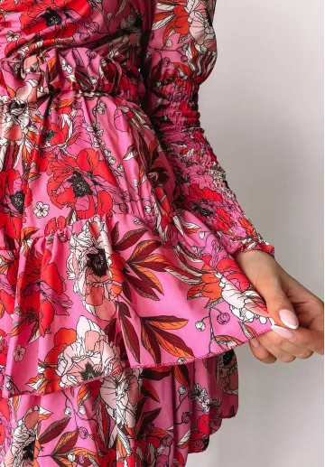 Sukienka-kombinezon Romanello różowy 3