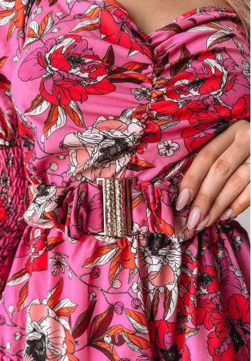 Sukienka-kombinezon Romanello różowy 5