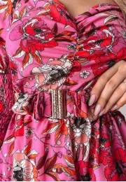 Sukienka-kombinezon Romanello różowy 5